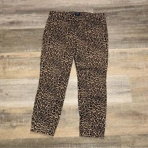 J. Crew Winnie Pant Cheetah Animal Print Capri Cropped Pants Women’s Size 8
